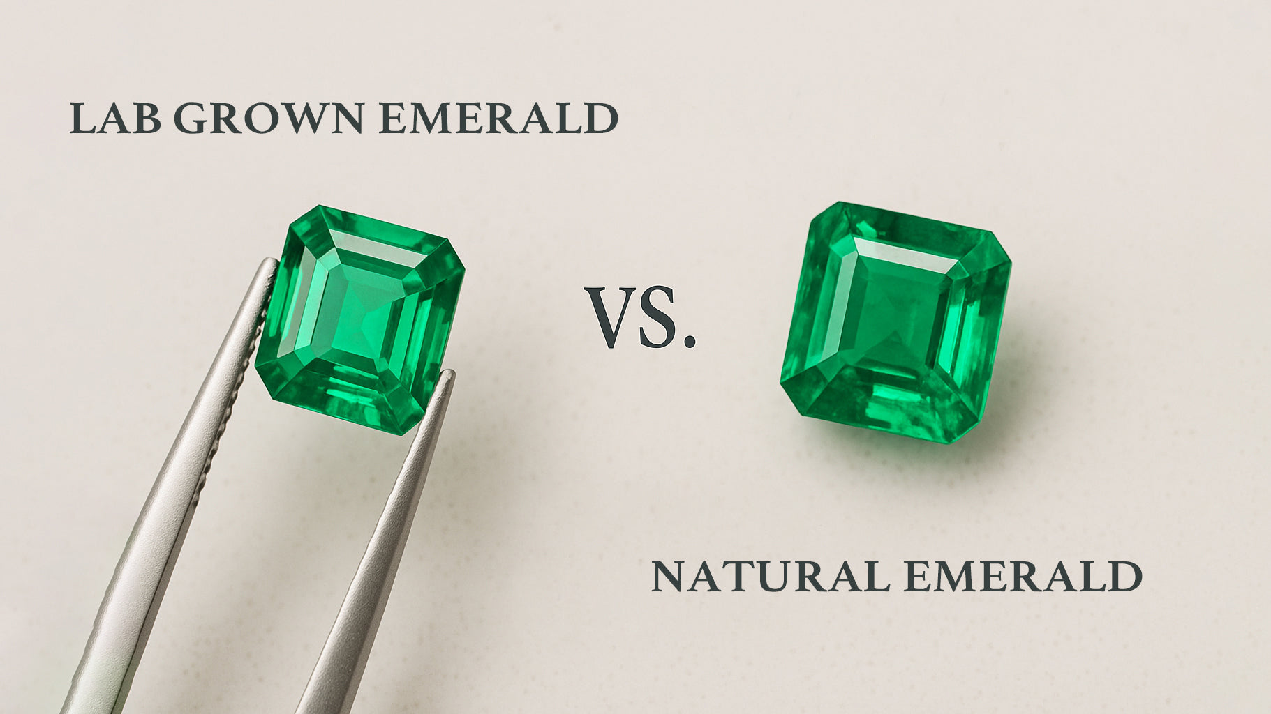 Lab grown emerald vs natural emerald