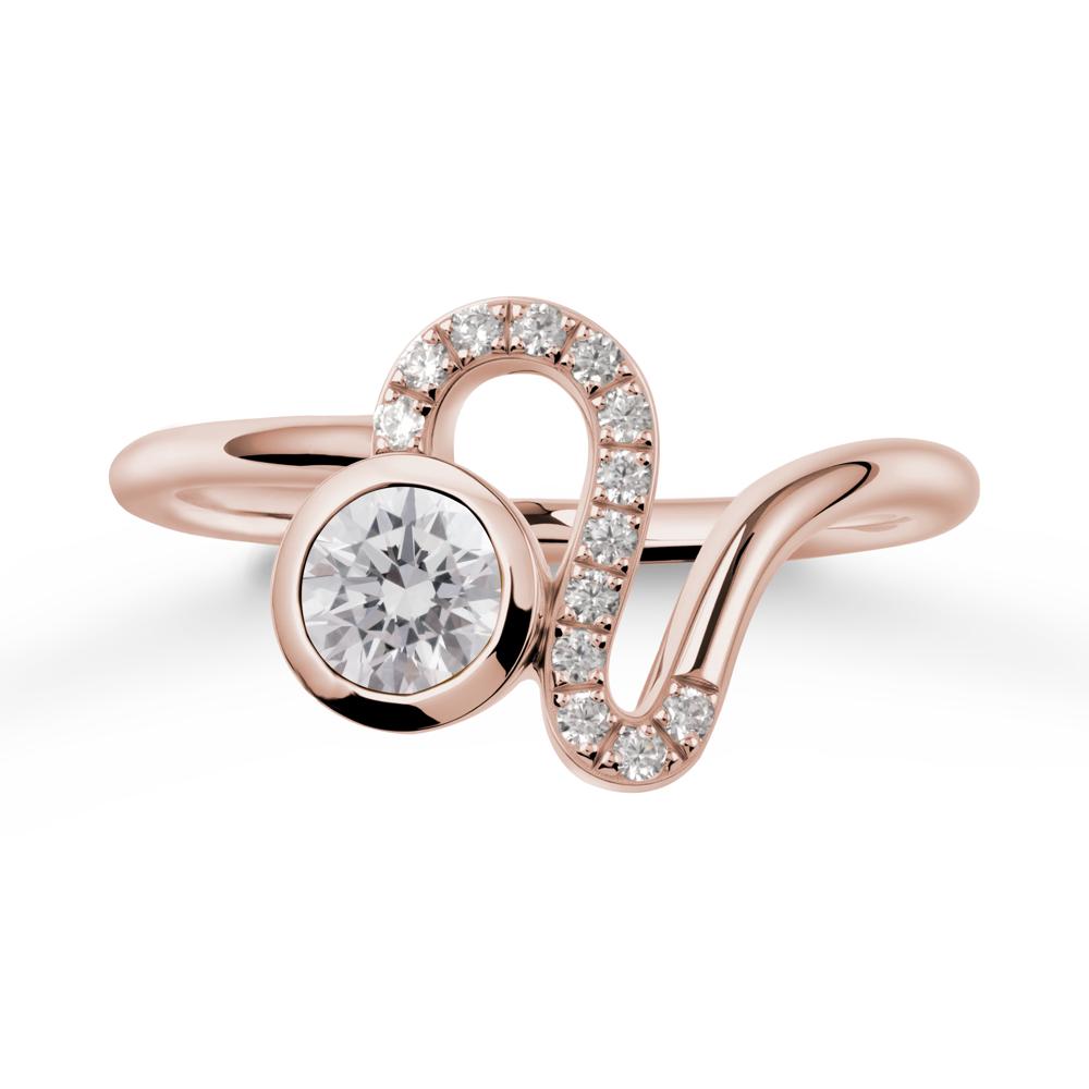 Leo Zodiac Diamond Ring-Generous & Passionate - LUO Jewelry #metal_14k rose gold