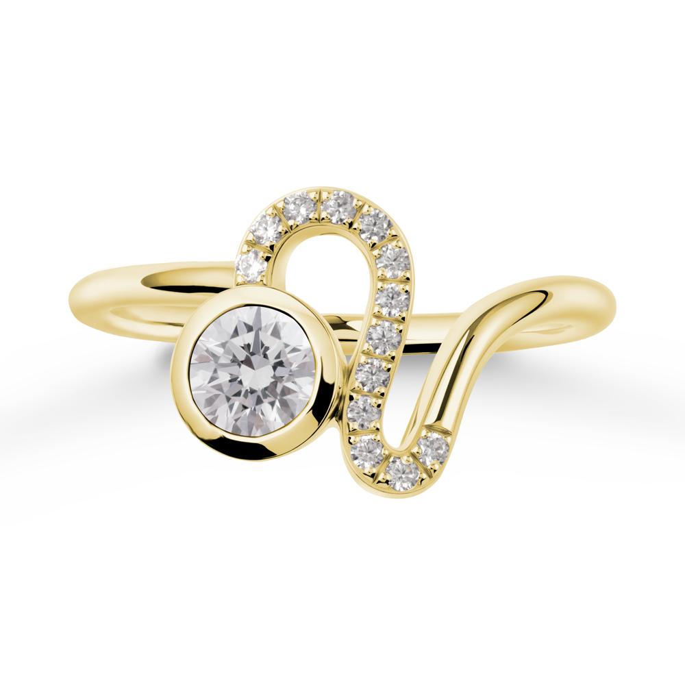 Leo Zodiac Diamond Ring-Generous & Passionate - LUO Jewelry #metal_18k yellow gold