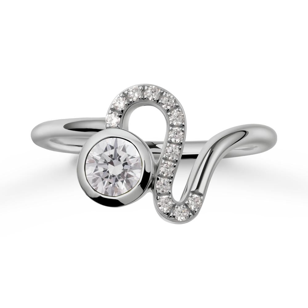 Leo Zodiac Diamond Ring-Generous & Passionate - LUO Jewelry #metal_platinum
