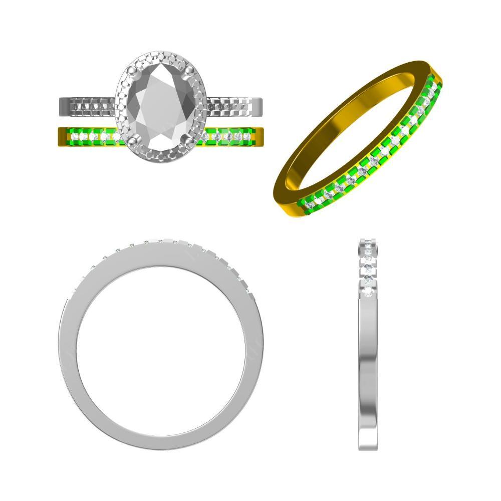 Oval Emerald Halo Ring - LUO Jewelry