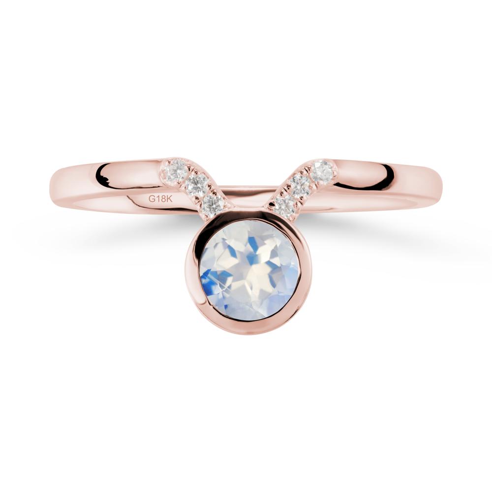 Taurus Zodiac Moonstone Ring - LUO Jewelry #metal_18k rose gold