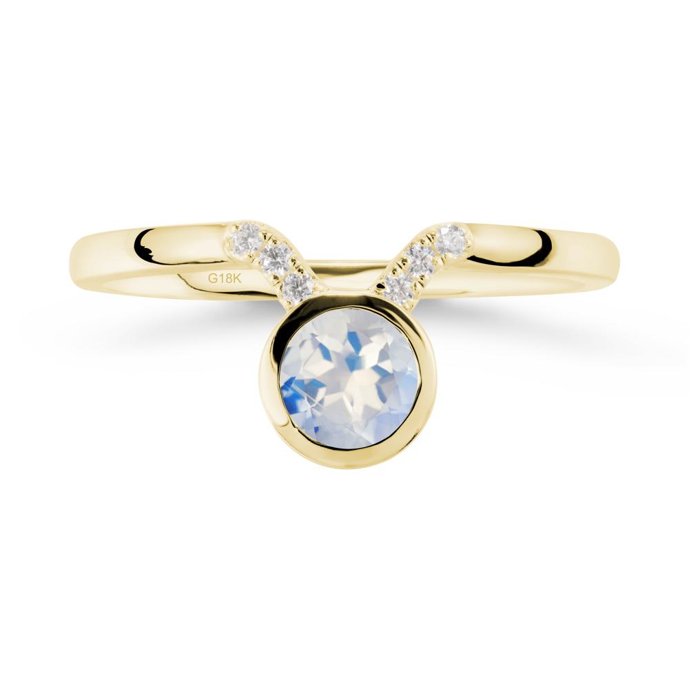 Taurus Zodiac Moonstone Ring - LUO Jewelry #metal_18k yellow gold