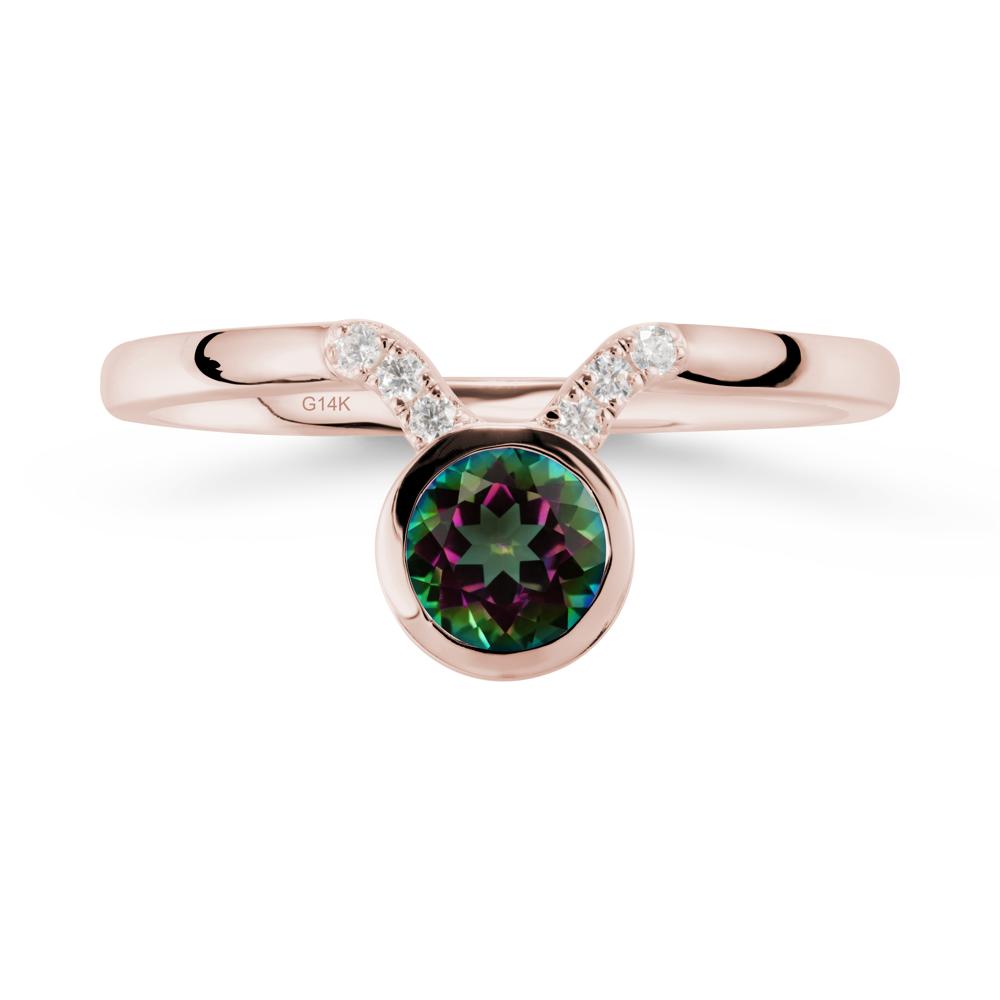 Taurus Zodiac Mystic Topaz Ring - LUO Jewelry #metal_14k rose gold