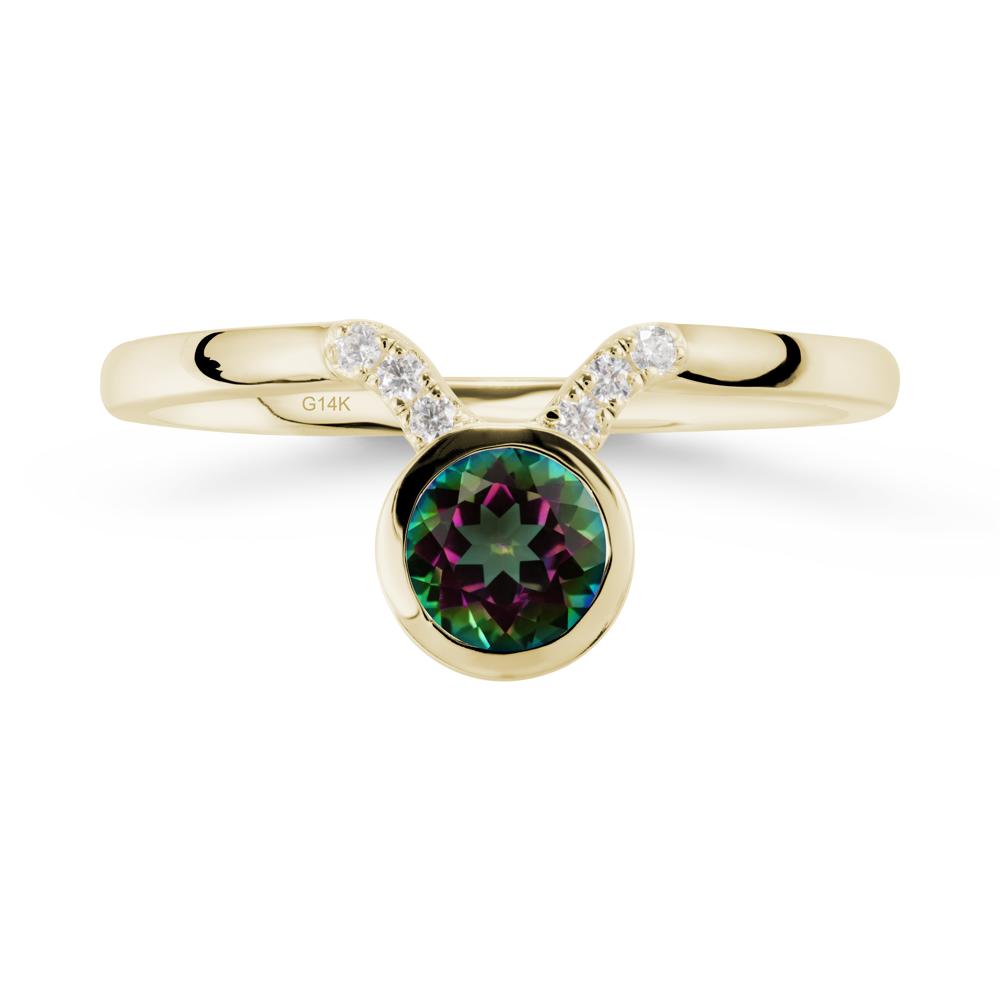 Taurus Zodiac Mystic Topaz Ring - LUO Jewelry #metal_14k yellow gold