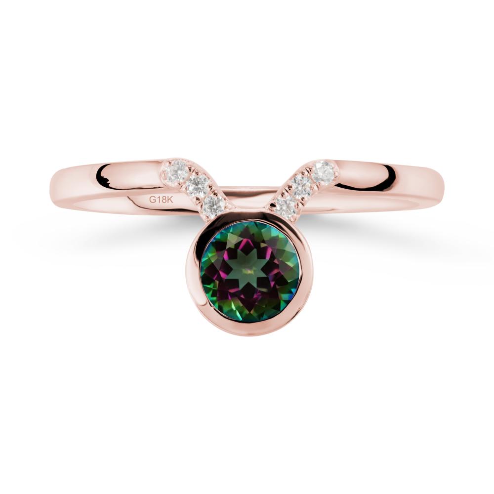 Taurus Zodiac Mystic Topaz Ring - LUO Jewelry #metal_18k rose gold