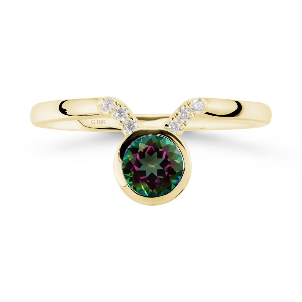 Taurus Zodiac Mystic Topaz Ring - LUO Jewelry #metal_18k yellow gold
