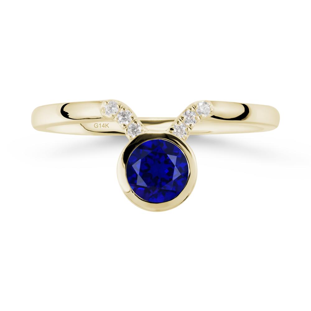 Taurus Zodiac Sapphire Ring - LUO Jewelry #metal_14k yellow gold