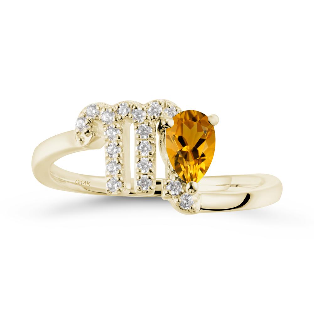 Bypass Citrine Ring In 14K Rose Gold - LUO Jewelry #metal_14k yellow gold