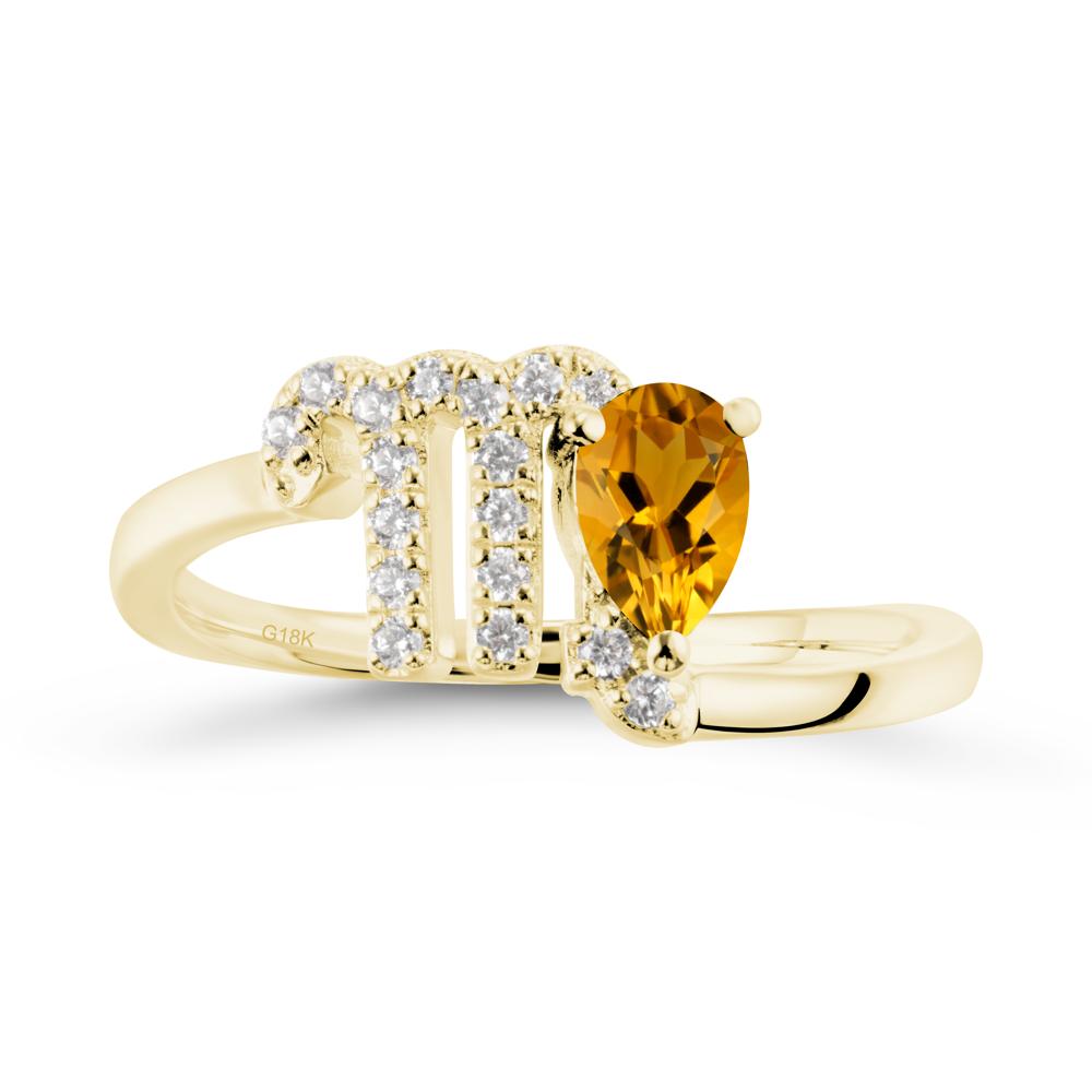 Bypass Citrine Ring In 14K Rose Gold - LUO Jewelry #metal_18k yellow gold