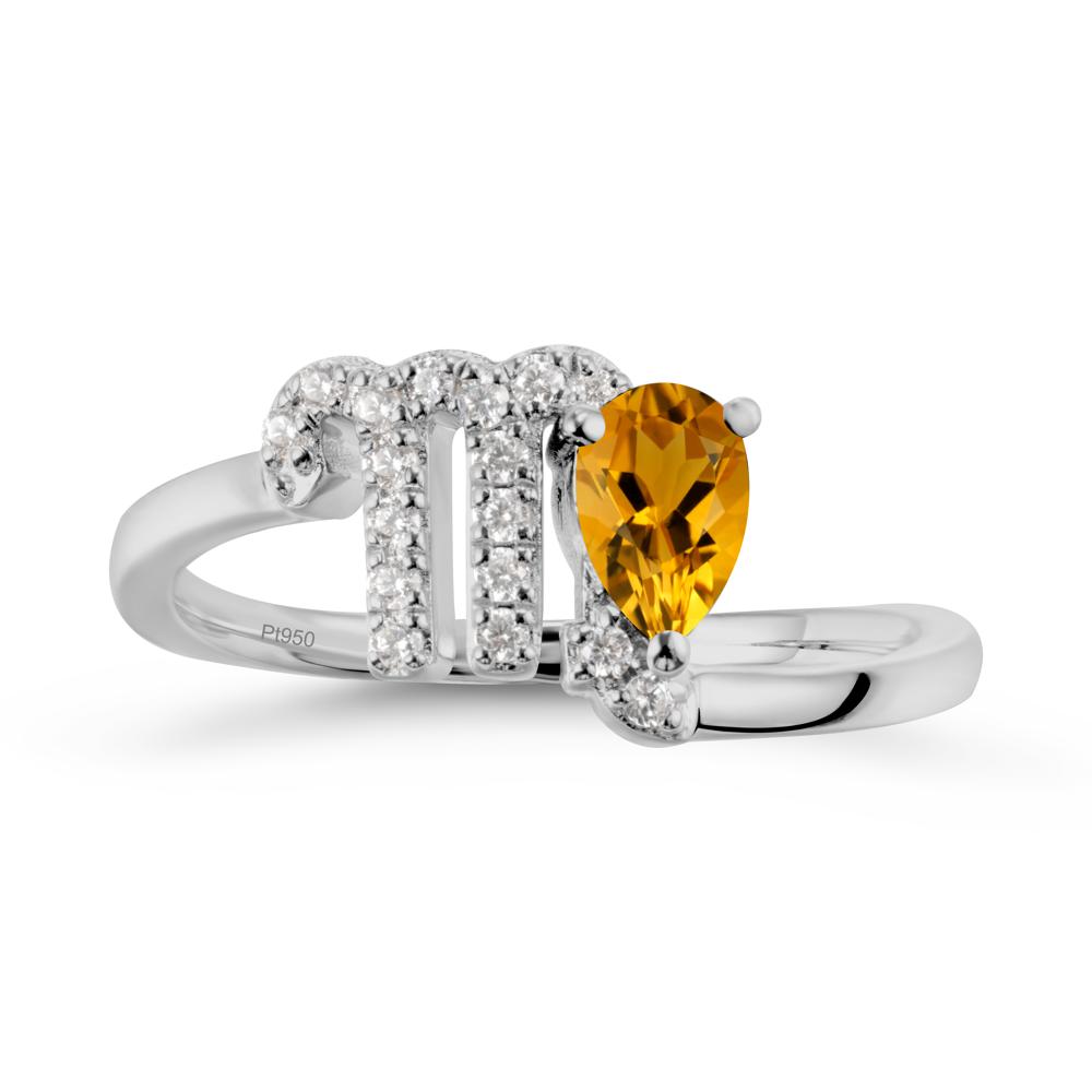 Bypass Citrine Ring In 14K Rose Gold - LUO Jewelry #metal_platinum