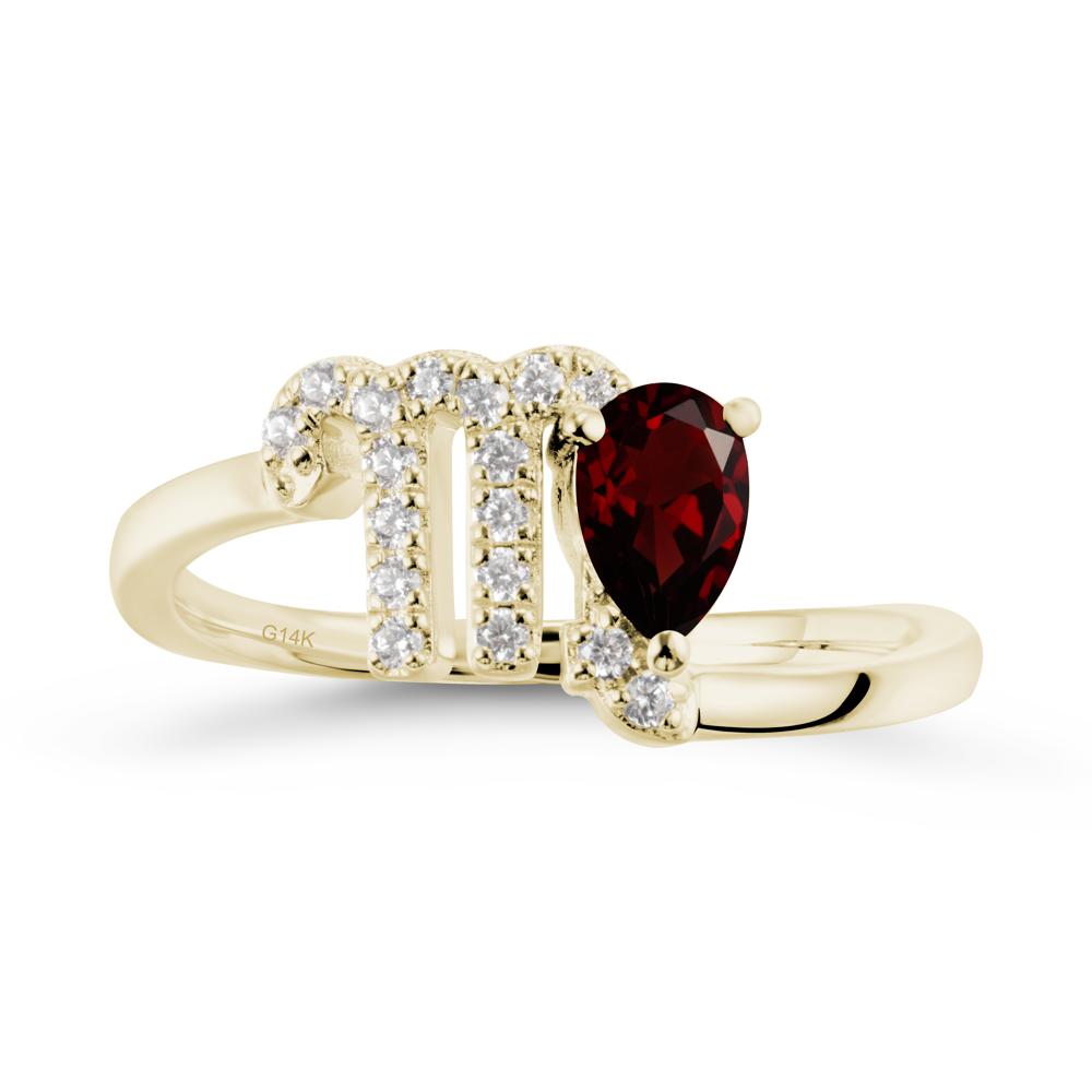 Bypass Garnet Ring In 14K Rose Gold - LUO Jewelry #metal_14k yellow gold