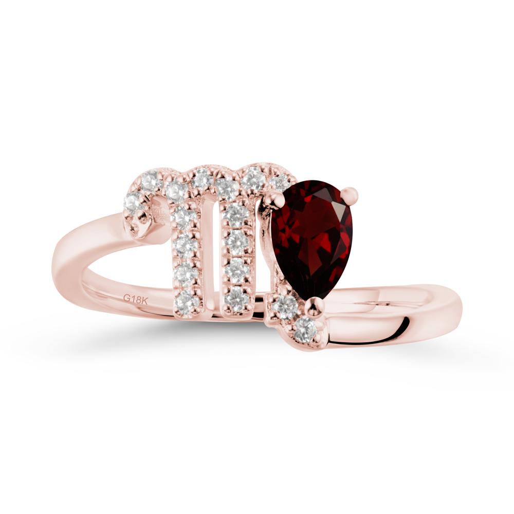 Bypass Garnet Ring In 14K Rose Gold - LUO Jewelry #metal_18k rose gold
