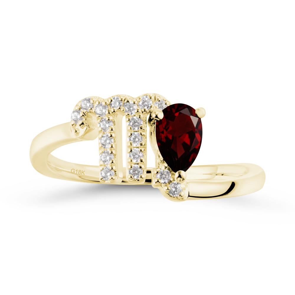 Bypass Garnet Ring In 14K Rose Gold - LUO Jewelry #metal_18k yellow gold
