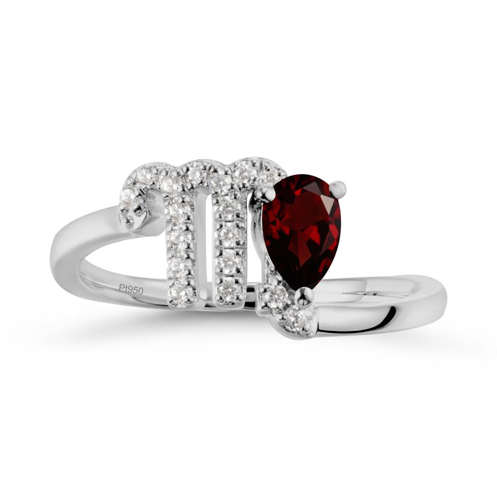 Bypass Garnet Ring In 14K Rose Gold - LUO Jewelry #metal_platinum