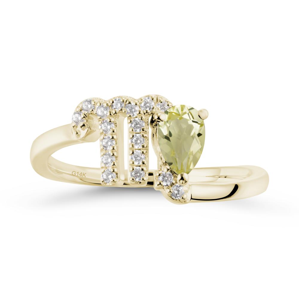 Bypass Lemon Quartz Ring In 14K Rose Gold - LUO Jewelry #metal_14k yellow gold