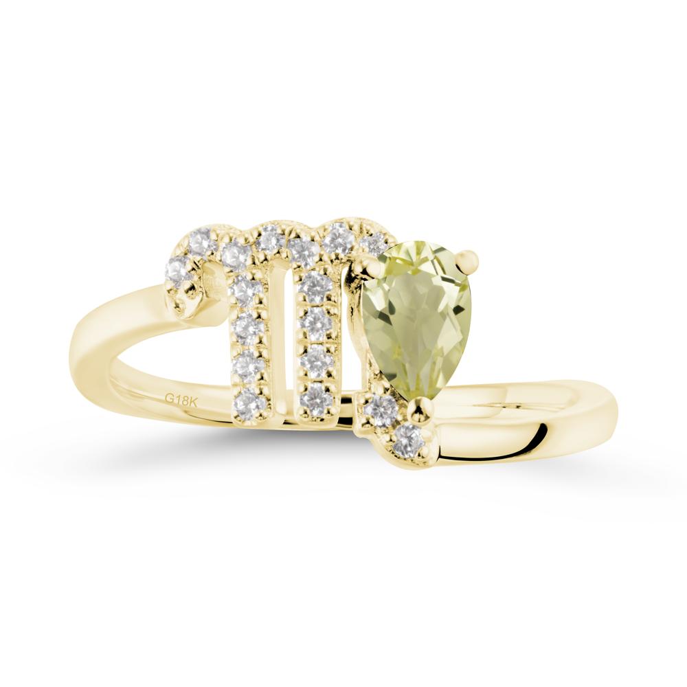 Bypass Lemon Quartz Ring In 14K Rose Gold - LUO Jewelry #metal_18k yellow gold