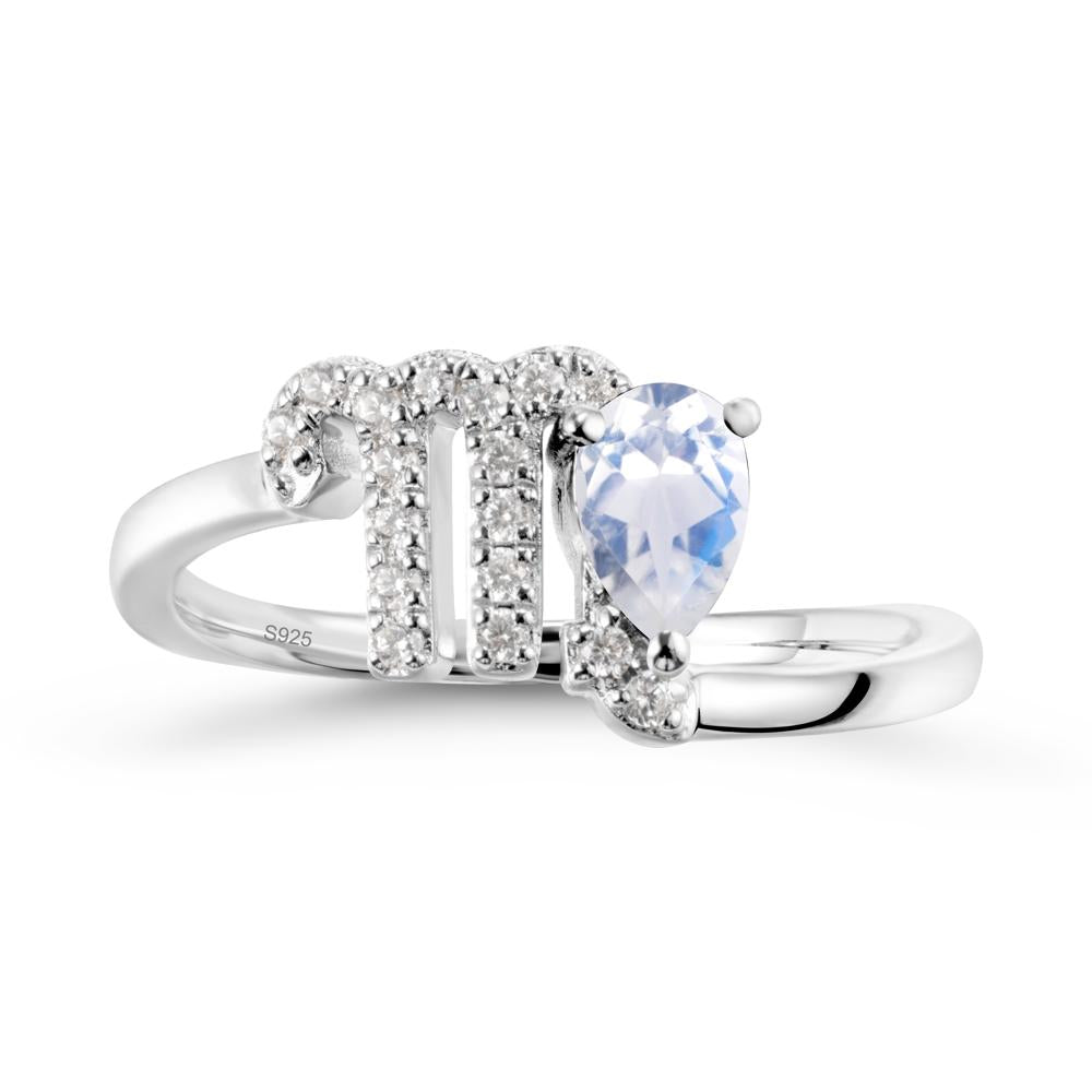 Moonstone Virgo Zodiac Wraparound Ring - LUO Jewelry #metal_sterling silver