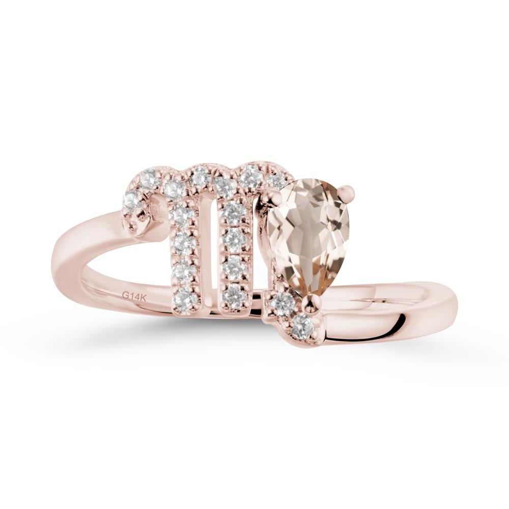 Bypass Morganite Ring In 14K Rose Gold - LUO Jewelry #metal_14k rose gold