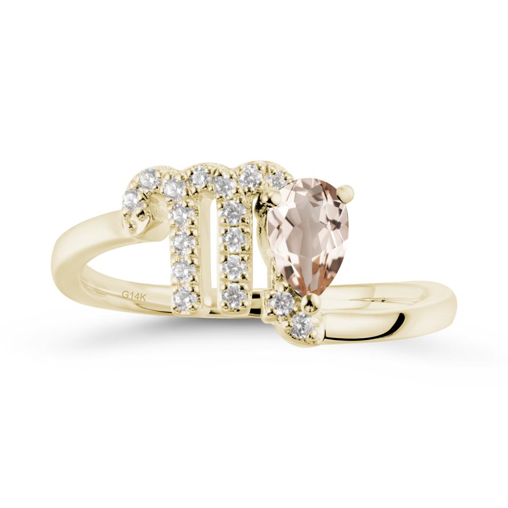 Bypass Morganite Ring In 14K Rose Gold - LUO Jewelry #metal_14k yellow gold