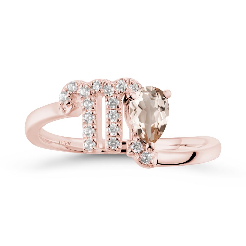 Bypass Morganite Ring In 14K Rose Gold - LUO Jewelry #metal_18k rose gold