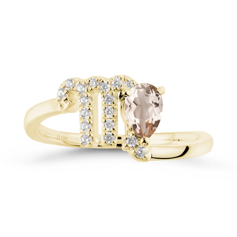 Bypass Morganite Ring In 14K Rose Gold - LUO Jewelry #metal_18k yellow gold