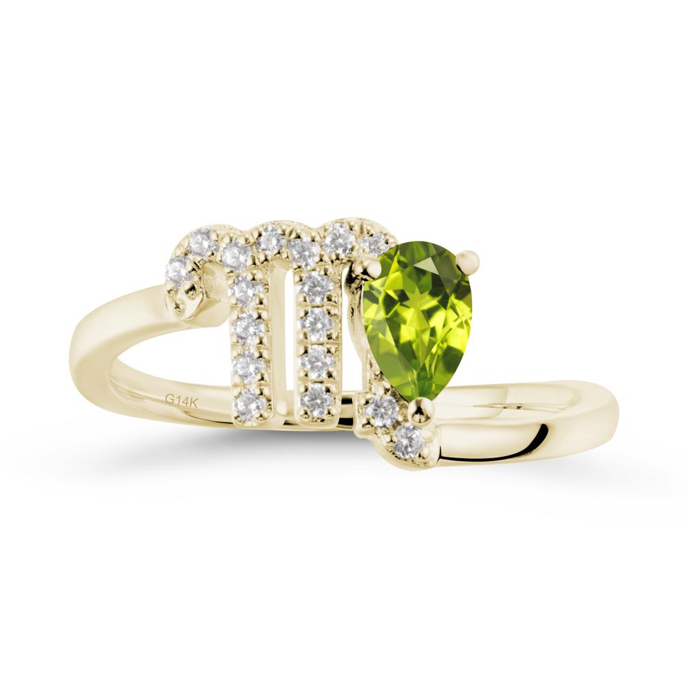 Bypass Peridot Ring In 14K Rose Gold - LUO Jewelry #metal_14k yellow gold