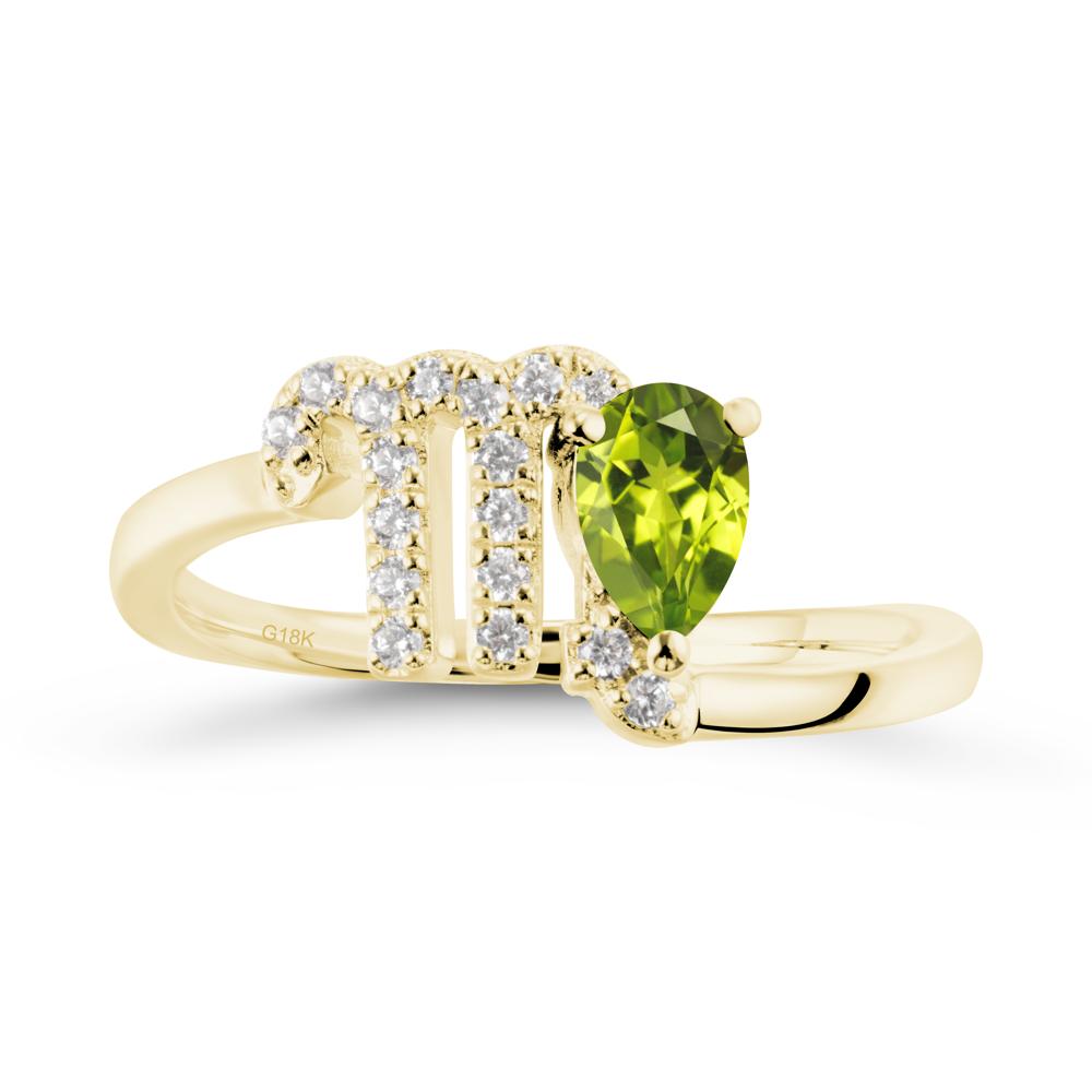 Bypass Peridot Ring In 14K Rose Gold - LUO Jewelry #metal_18k yellow gold