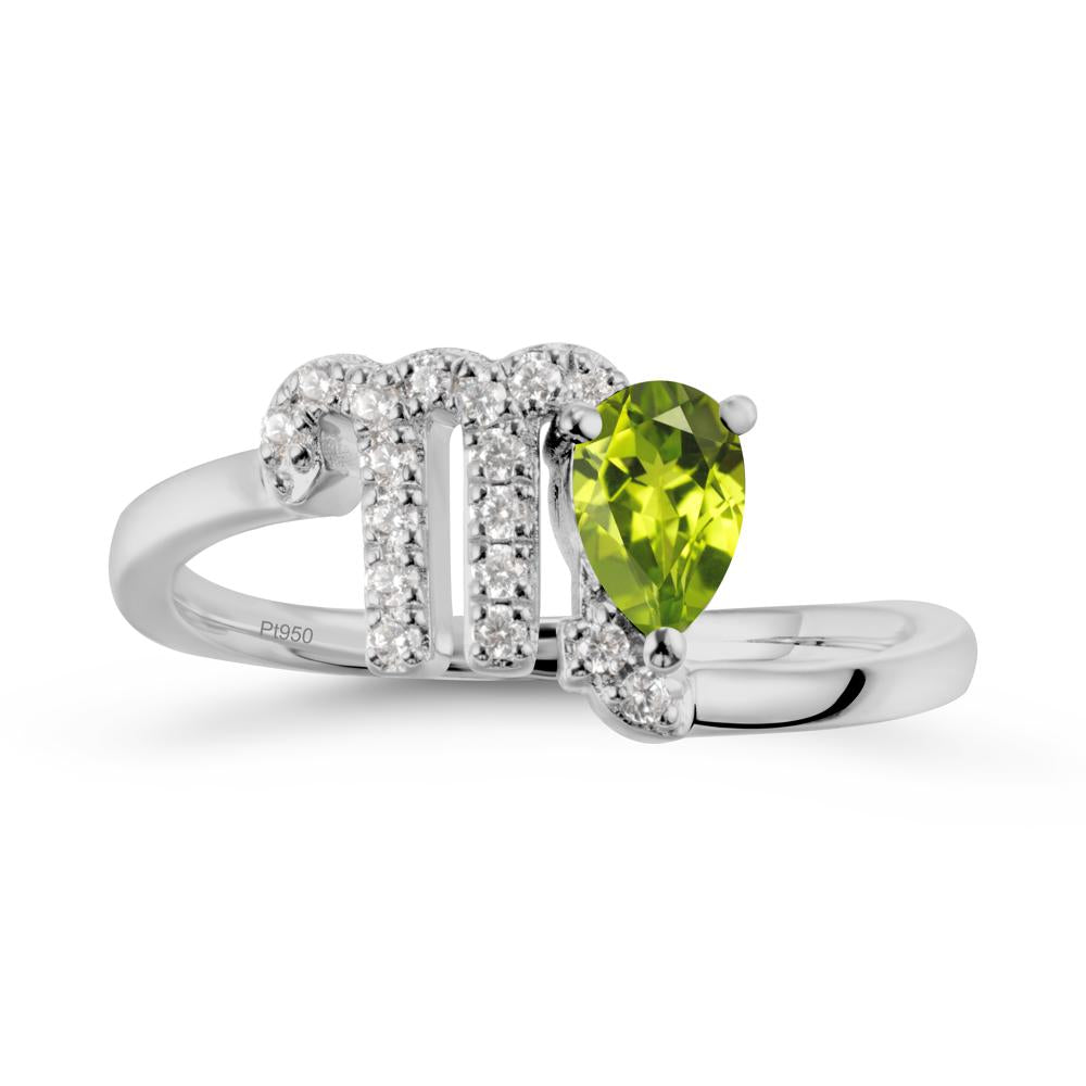 Bypass Peridot Ring In 14K Rose Gold - LUO Jewelry #metal_platinum