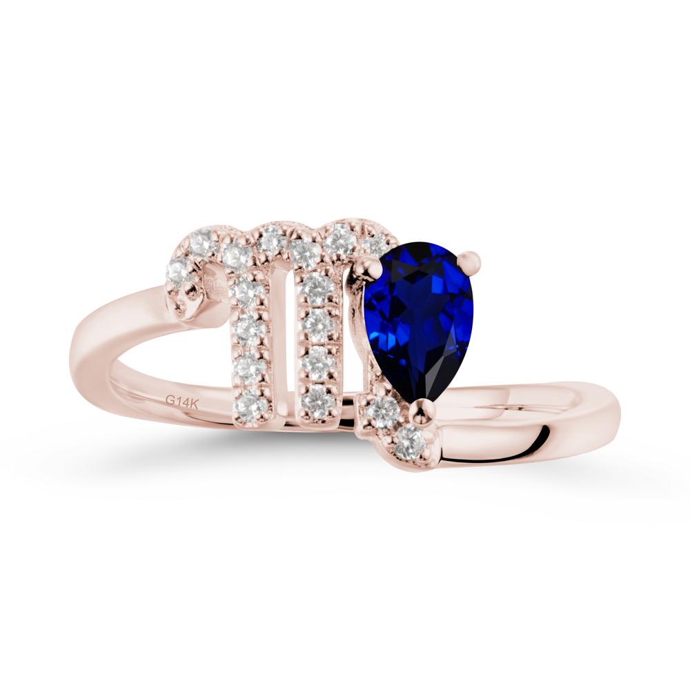 Bypass Sapphire Ring In 14K Rose Gold - LUO Jewelry #metal_14k rose gold