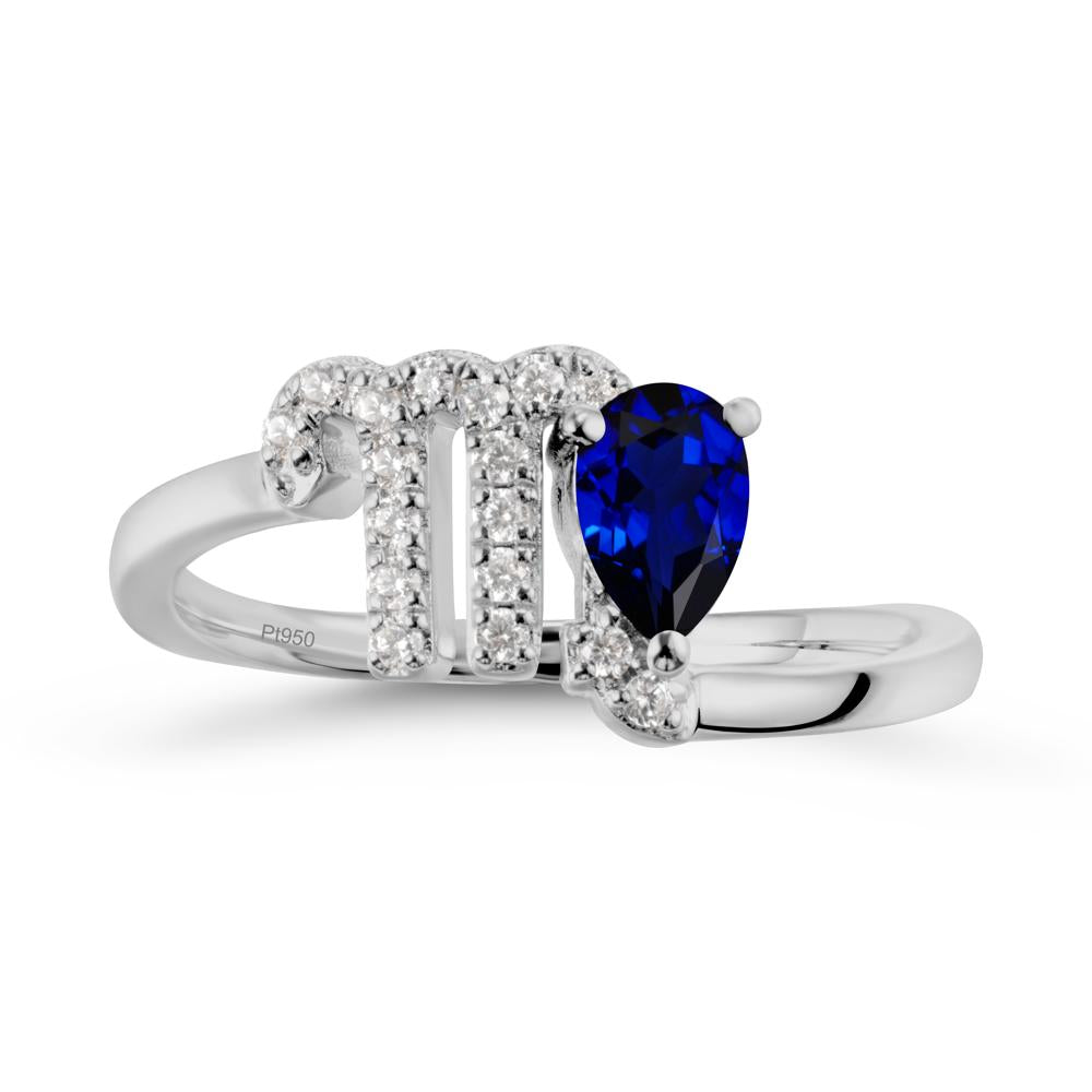 Bypass Sapphire Ring In 14K Rose Gold - LUO Jewelry #metal_platinum