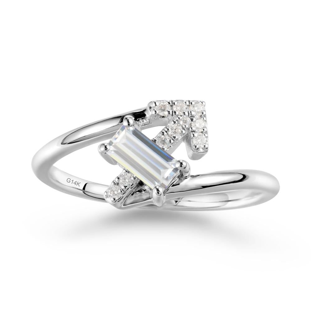 Bypass Sagittarius Zodiac Cubic Zirconia Ring-Adventurous & Humor - LUO Jewelry #metal_14k white gold