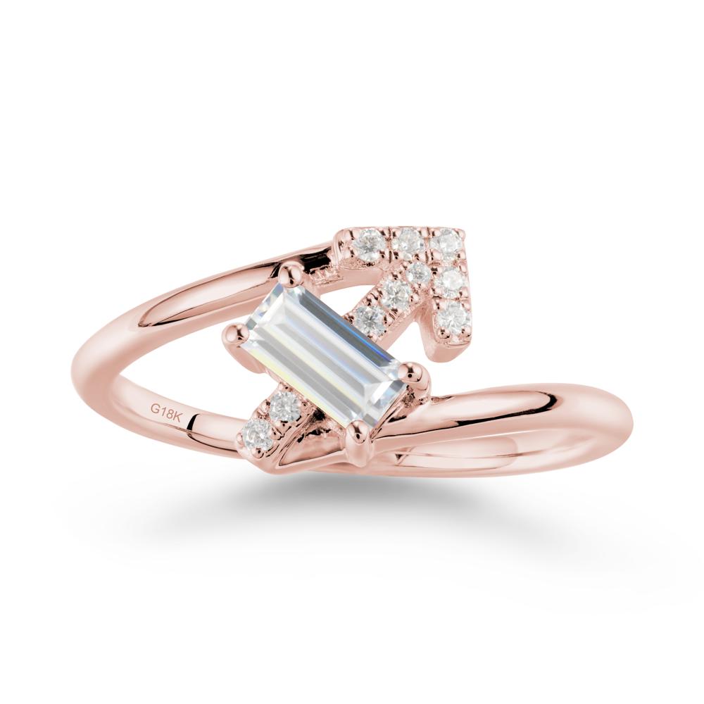 Bypass Sagittarius Zodiac Cubic Zirconia Ring-Adventurous & Humor - LUO Jewelry #metal_18k rose gold
