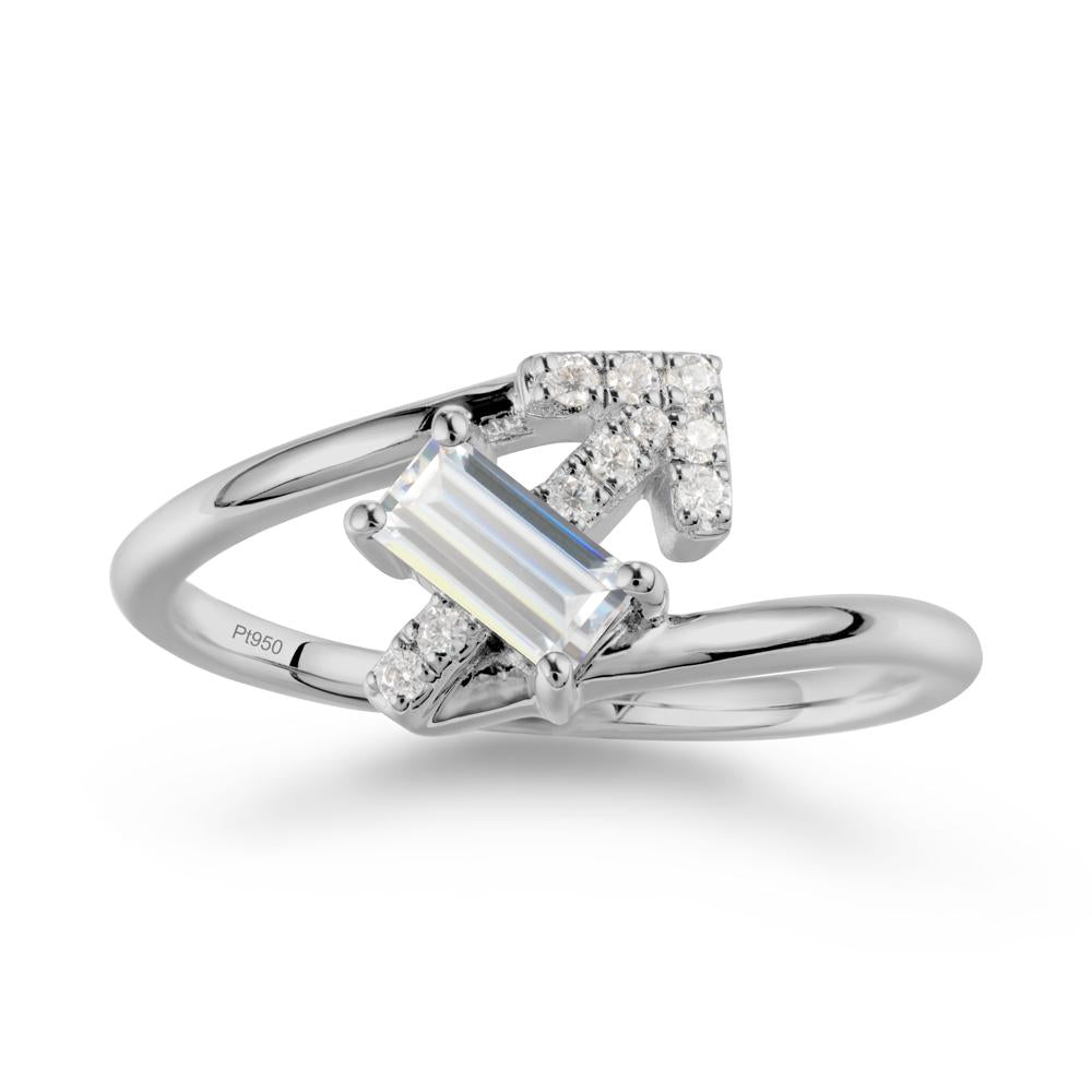Bypass Sagittarius Zodiac Cubic Zirconia Ring-Adventurous & Humor - LUO Jewelry #metal_platinum