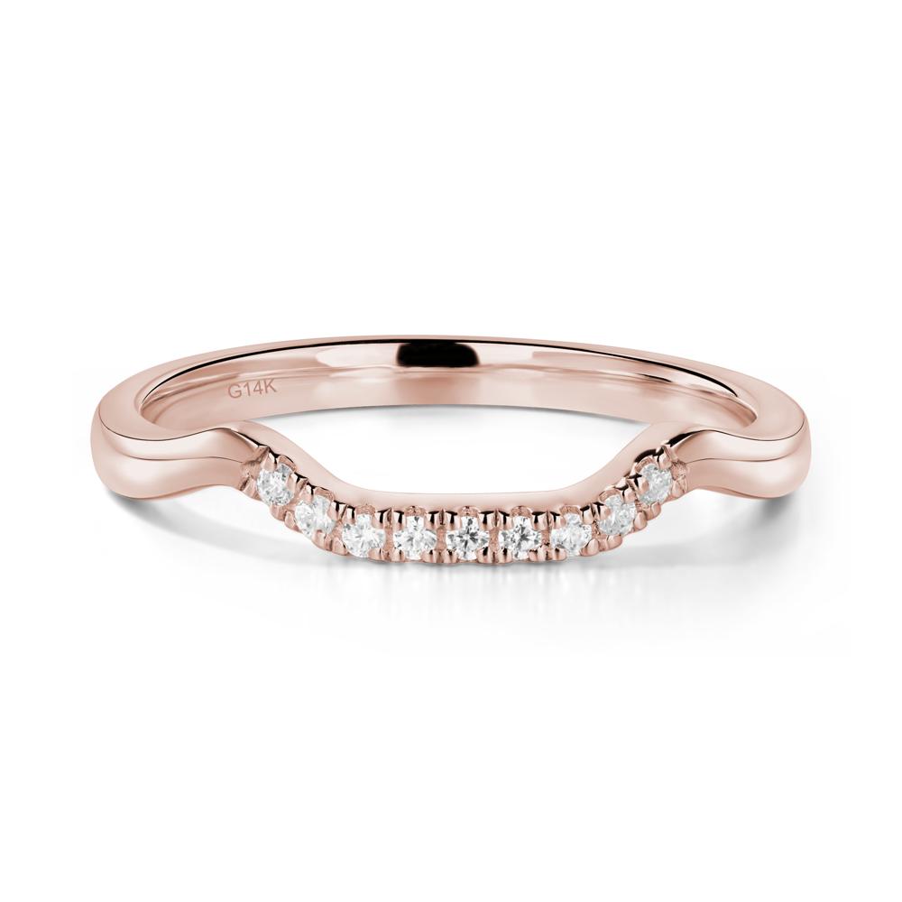 Pink Cubic Zirconia Princess Cut Twist Engagement Ring - LUO Jewelry #metal_xxxxx