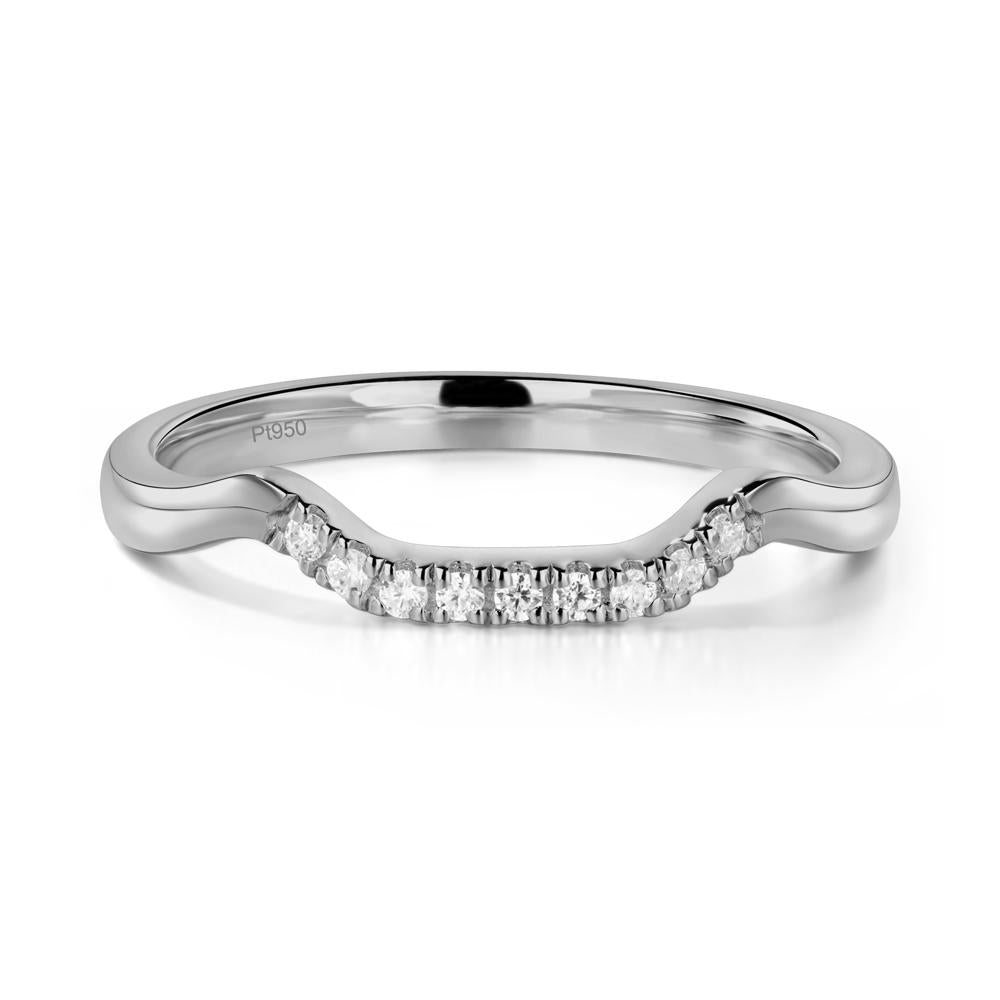 Pink Cubic Zirconia Princess Cut Twist Engagement Ring - LUO Jewelry #metal_xxxxx