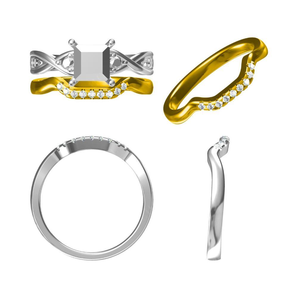 Princess Cut Moissanite Twist Ring - LUO Jewelry