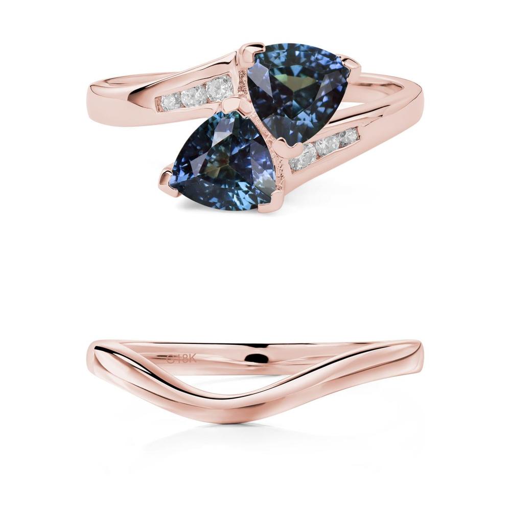 2 Stone Alexandrite Mothers Ring - LUO Jewelry #metal_xxxxx