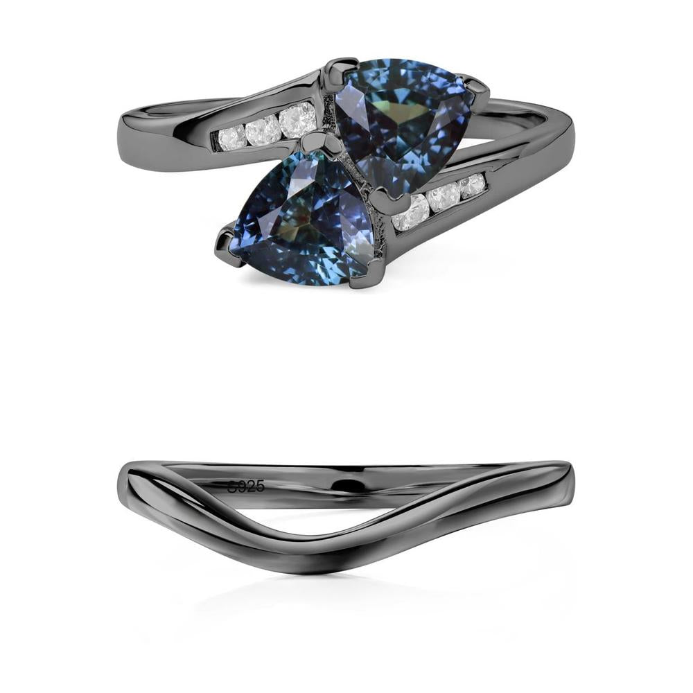 2 Stone Alexandrite Mothers Ring - LUO Jewelry #metal_xxxxx