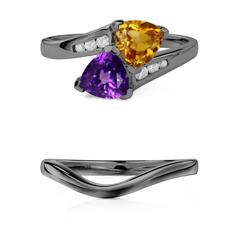 Amethyst and Citrine Ring - LUO Jewelry #metal_xxxxx