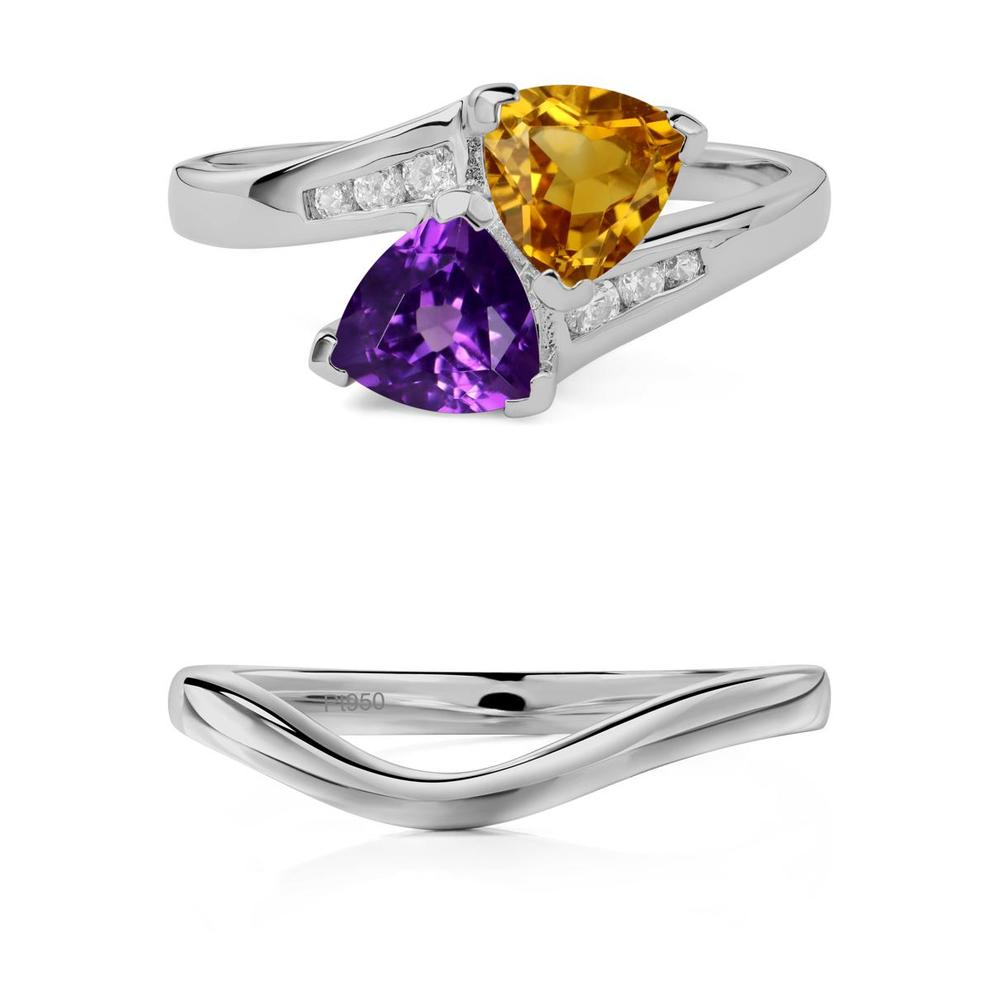 Amethyst and Citrine Ring - LUO Jewelry #metal_xxxxx