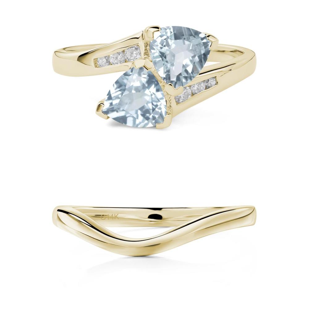 2 Stone Aquamarine Mothers Ring - LUO Jewelry #metal_xxxxx