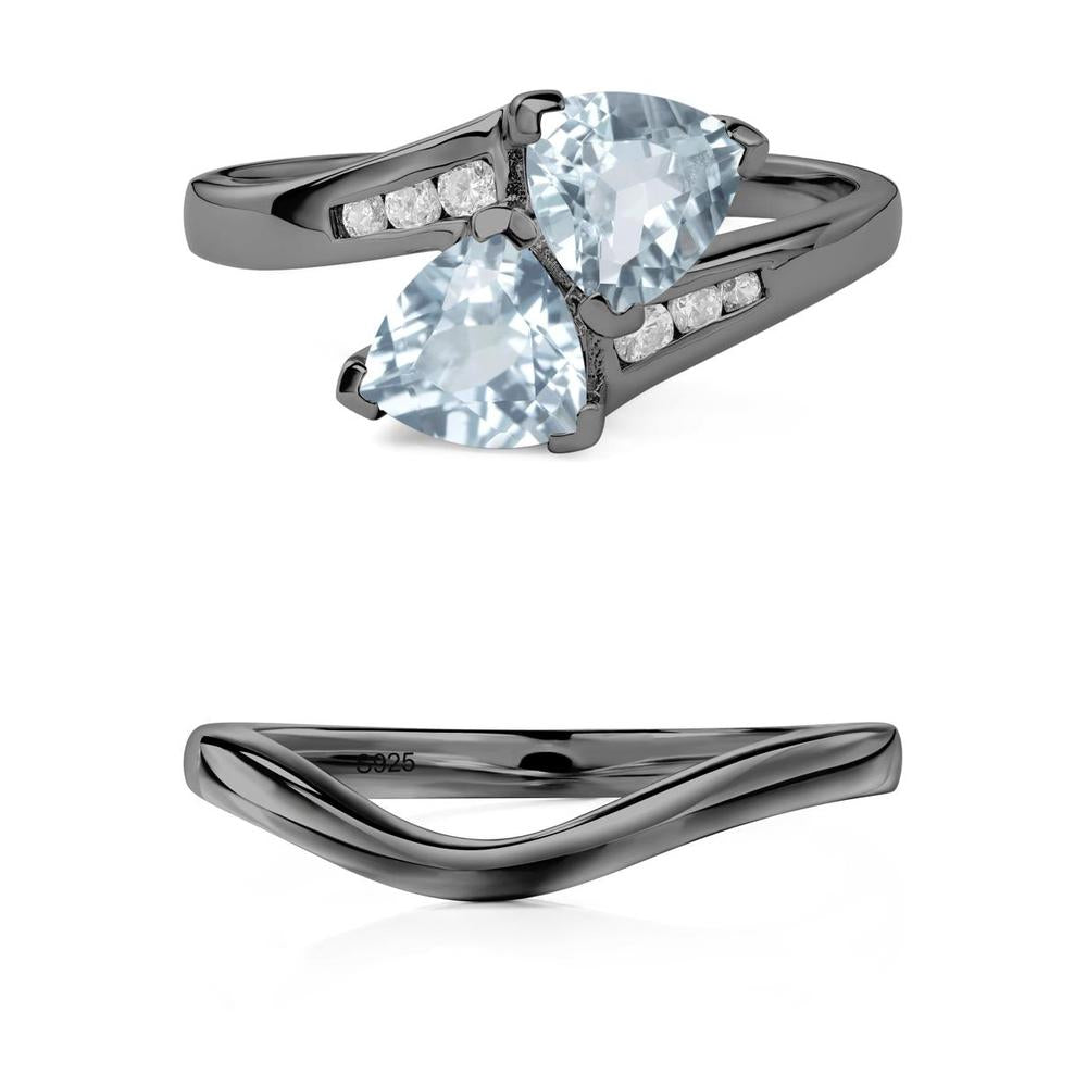 2 Stone Aquamarine Mothers Ring - LUO Jewelry #metal_xxxxx