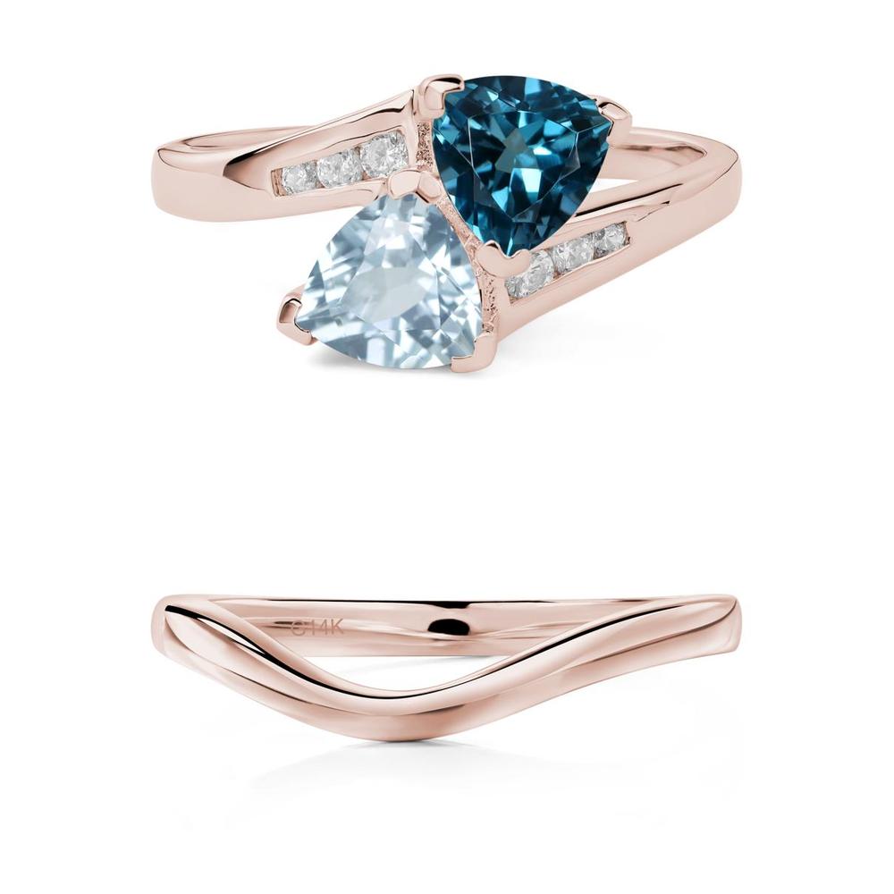 London Blue Topaz and Aquamarine Ring - LUO Jewelry #metal_xxxxx