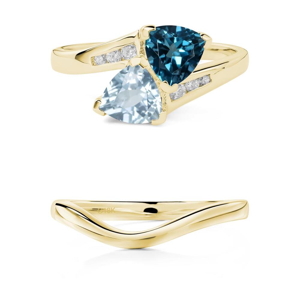 London Blue Topaz and Aquamarine Ring - LUO Jewelry #metal_xxxxx