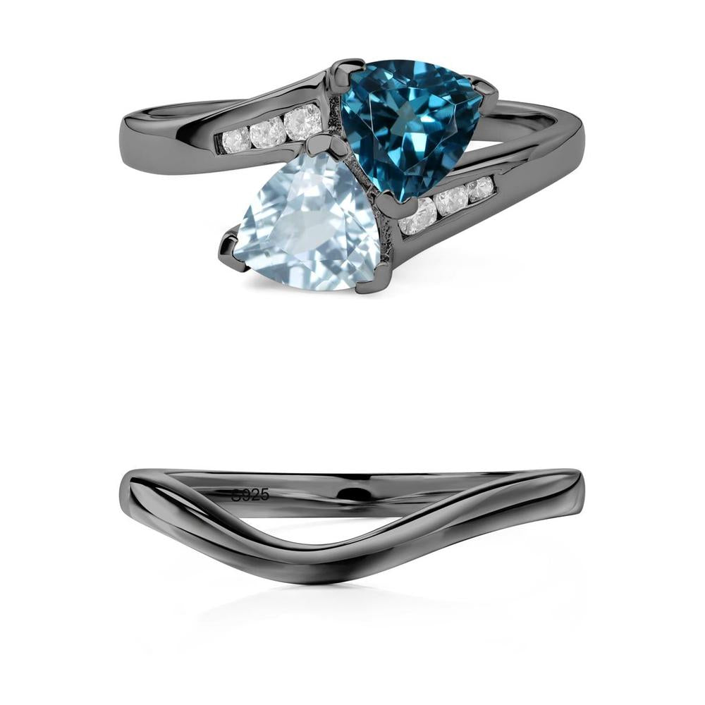 London Blue Topaz and Aquamarine Ring - LUO Jewelry #metal_xxxxx