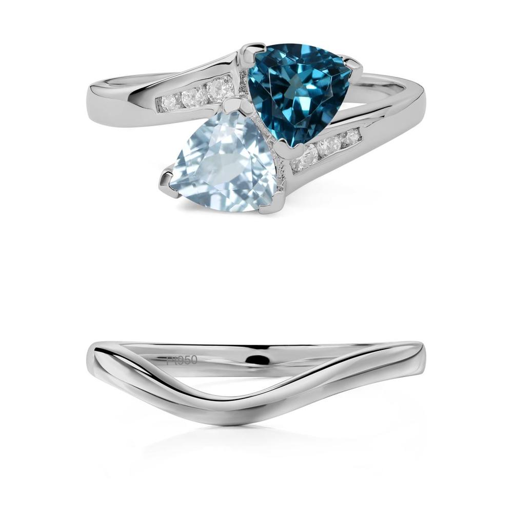 London Blue Topaz and Aquamarine Ring - LUO Jewelry #metal_xxxxx