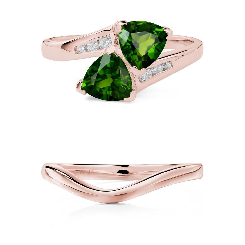 2 Stone Diopside Mothers Ring - LUO Jewelry #metal_xxxxx