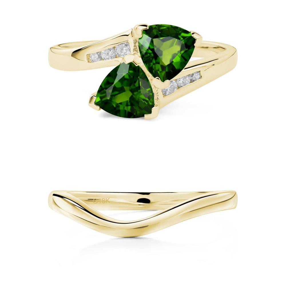 2 Stone Diopside Mothers Ring - LUO Jewelry #metal_xxxxx