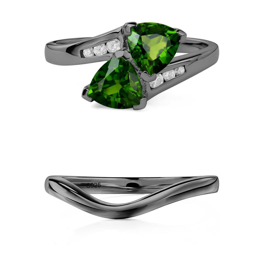 2 Stone Diopside Mothers Ring - LUO Jewelry #metal_xxxxx